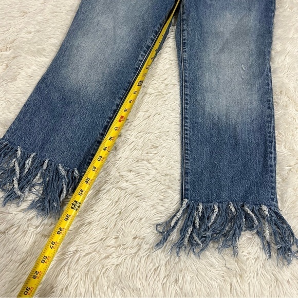 Anthropologie Pilcro and the Letterpress fringe hem cropped denim jeans size 31 - Picture 5 of 14